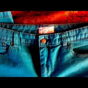 Free People Jeans - Teal/turquoise